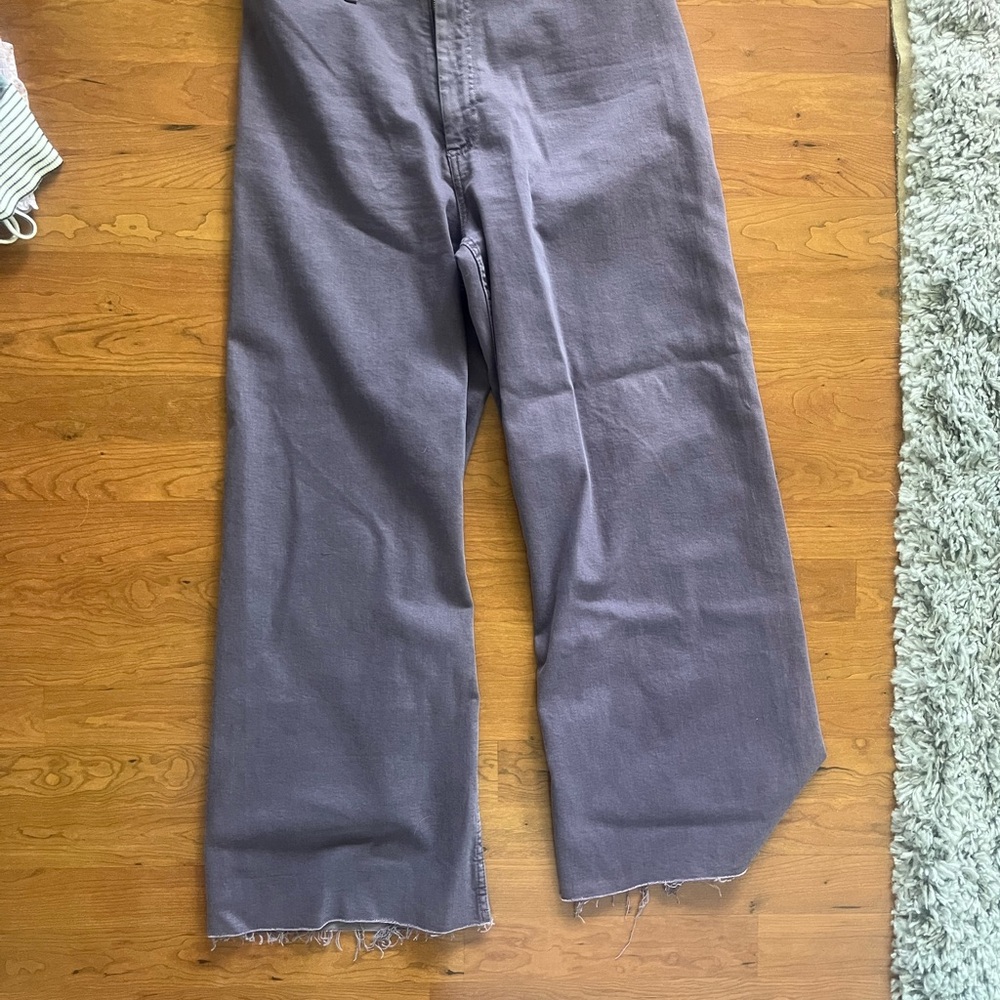 Zara Women's Wide-Leg Jeans in Purple